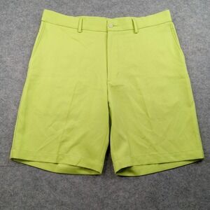 Pro Tour Shorts Men 36 Lime Performance Golf Coolplay Stretch Flat Front Pocket